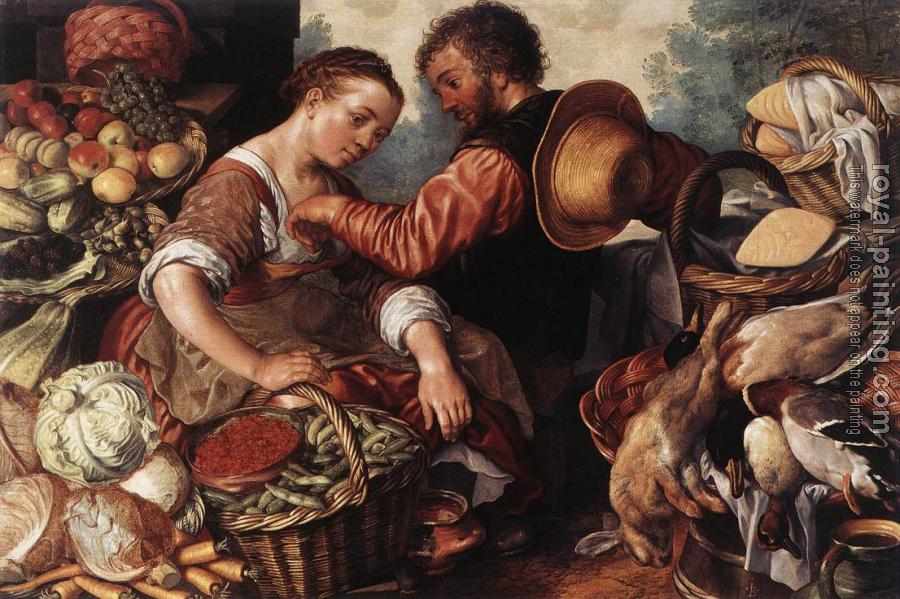 Joachim Beuckelaer : Woman Selling Vegetables